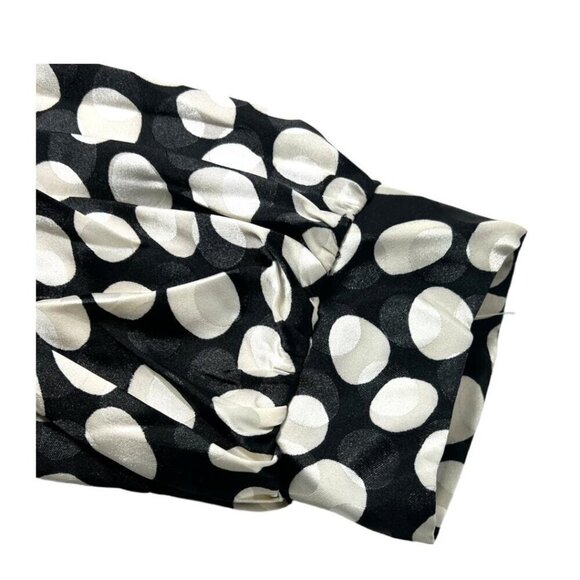 London Times Womens Black Polka Dot Silky Satin Faux Wrap Dress Plus Sz 18W New - Picture 6 of 9